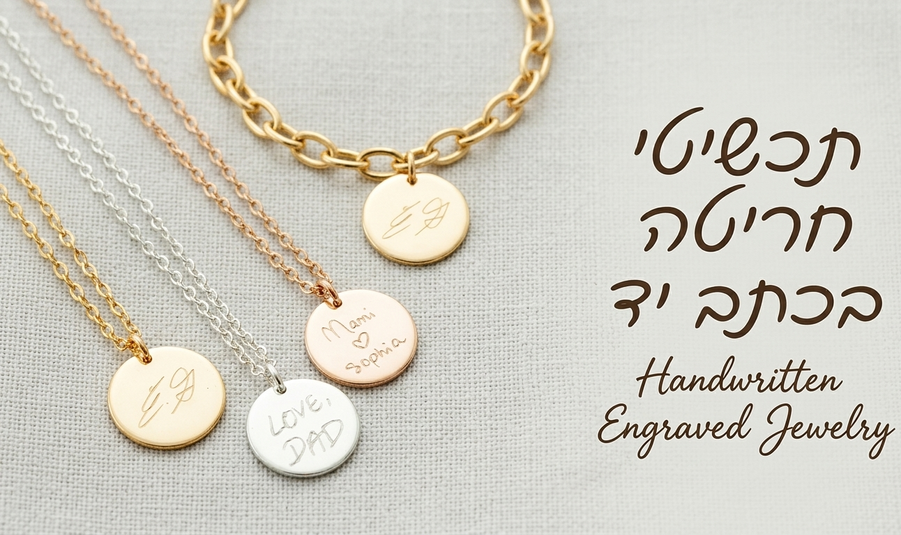 תכשיטי חריטה בכתב יד – צמידים, שרשראות וטבעות בהתאמה אישית עם משמעות עמוקה